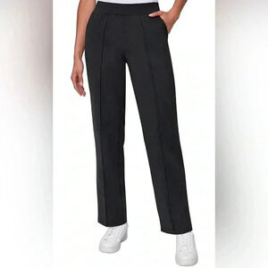 Women’s Mondetta Pants Blue Pintuck Detailing Straight Leg Size M NWT
